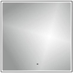 Teymi Зеркало Helmi Black Edition 80x80 Led с сенсором на взмах черное – фотография-1