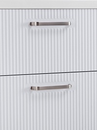 BelBagno Тумба с раковиной Due 50 подвесная Bianco Lucido ручки Матовый атласный никель – фотография-6