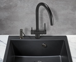 Milacio Смеситель для кухни Ultra MCU.554.TB черный матовый – фотография-4