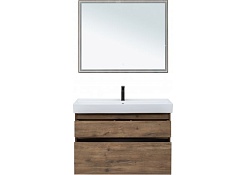 Aquanet Тумба с раковиной Nova Lite 100 2 ящика, дуб рустикальный – фотография-5