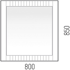 Corozo Зеркало Терра 80 графит – фотография-6