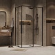 Grossman  Душевой уголок Galaxy 110x100x195 профиль черный матовый стекло прозрачное – картинка-14