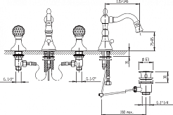Cezares Смеситель ATLANTIS-BBS2-02-Sw/M для биде – фотография-2