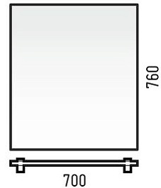 Corozo Зеркало с полкой Мирэль 70 – фотография-2