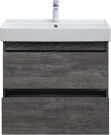 Aquanet Тумба с раковиной Nova Lite 75 подвесная дуб серый – фотография-7