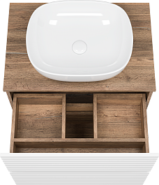 Brevita Тумба с раковиной Dakota 70 дуб галифакс олово/белая – фотография-5
