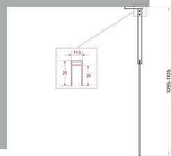 BelBagno Душевая перегородка Uno UNO-L-1-TB-110-C-Cr 110x200 профиль хром стекло прозрачное – фотография-7