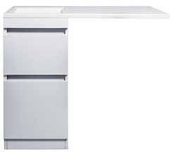 Style Line Мебель для ванной Даллас 115 Люкс L, белая PLUS	 – фотография-9