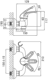 D&K Смеситель "Eucharius Rhein DA1373101" для душа – фотография-3
