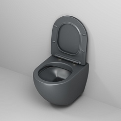 Grossman Унитаз подвесной Color GR-4455GMS серый матовый – фотография-6