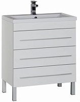 Aquanet Тумба под раковину Верона 75 напольная, ящики, белая