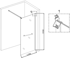 Niagara Душевая перегородка Nova NG-641-11GOLD – фотография-5