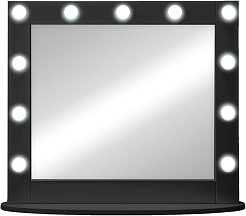 Continent Зеркало гримерное 800x700 черное – фотография-3