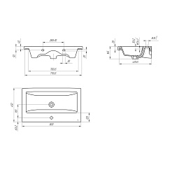 Vigo Тумба с раковиной Grani 80 напольная белая – фотография-8