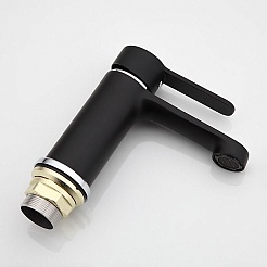 Frap Смеситель для раковины H42 F1042 черный/хром – фотография-2