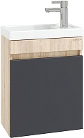 Onika Тумба под раковину Милтон 45 R подвесная серая/дуб сонома