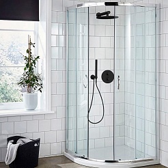 Paini Смеситель для ванны и душа Cox 78PZSET26911THSH с термостатом, черный брашированный PVD – фотография-3