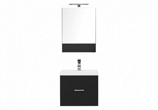 Aquanet Тумба с раковиной Верона 50 черная – картинка-3