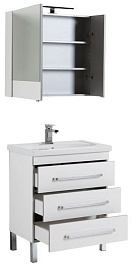 Aquanet Мебель для ванной "Сиена 70" белая напольная (196502) – фотография-2
