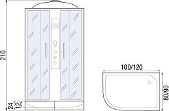 River Душевая кабина DESNA 120/90/26 MT R – фотография-12