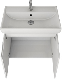 Dreja Тумба с раковиной Q (D) 70 подвесная белая – фотография-7