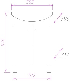 Onika Тумба с раковиной Лига 55.11 – фотография-7