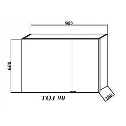 Kolpa San Комплект мебели Jolie 90 WH, зеркало-шкаф – фотография-2