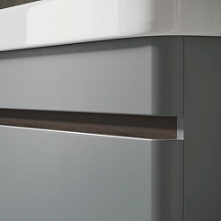 Equil Тумба с раковиной Elegante 80 1 ящик подвесная мэйджик/дуб голиано – фотография-7