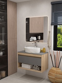 Teymi Накладная мебельная раковина Lori 50 мрамор белый матовый T50484 – фотография-7