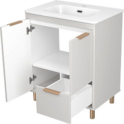 Brevita Тумба под раковину Risacca Crema 70 серая – фотография-6