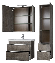 Aquanet Тумба с раковиной "Эвора 80" дуб антик – фотография-4