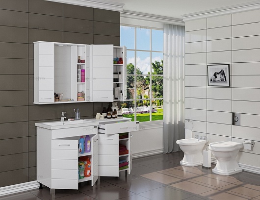 СанТа Тумба с раковиной Омега 70 напольная – картинка-3