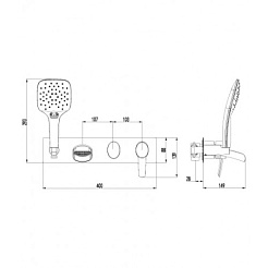 Lemark Смеситель Atlantiss LM3224C для ванны и душа – фотография-2