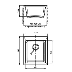 Granfest Мойка кухонная Practic GF-P505 Зеленый – фотография-2