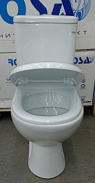 Rosa Унитаз-компакт Лира белый с микролифтом – фотография-5