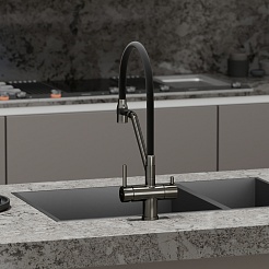 Sancos Смеситель для кухни Dora SC4003GG вороненая сталь – фотография-3