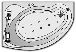 Kolpa San  Комплект гидро-аэромассажа Kolpa San Amadis Superior (массаж: боковой, аэромассаж) – фотография-1