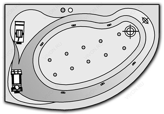 Kolpa San  Комплект гидро-аэромассажа Kolpa San Amadis Superior (массаж: боковой, аэромассаж) – фото, картинка, фотография-1