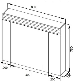 De Aqua Мебель для ванной Форма 80, зеркало-шкаф Эколь – фотография-15