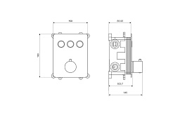 Excellent Смеситель термостатический для ванны Krotos AREX.8046CR – фотография-2