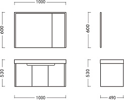Ceruttispa Мебель для ванной Maiella 100 подвесная серая – фотография-7