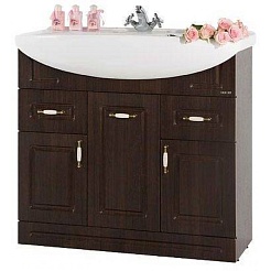 Водолей Тумба с раковиной Капри 90 L венге – фотография-1