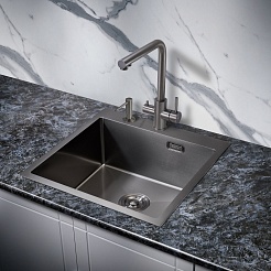 Milacio Мойка кухонная Denia 51 Steel вороненая сталь – фотография-4