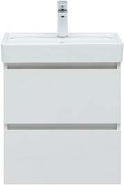 Aquanet Тумба под раковину Вега 50 подвесная белая глянцевая – фотография-3