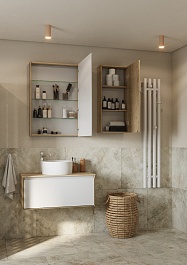 Акватон Зеркальный шкаф Либерти 65 дуб эльвезия – фотография-4