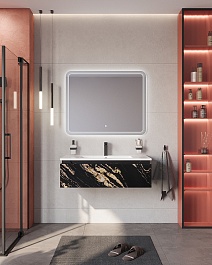 Cezares Тумба с раковиной Slider 100 подвесная чёрный фьюжн – фотография-11