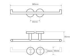 Bemeta Двойной держатель туалетной бумаги Omega 104201072 – фотография-2