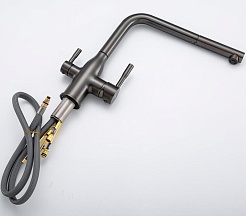 Frap Смеситель для кухни F4396-39 оружейная сталь – фотография-5