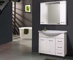 СанТа Зеркальный шкаф Прима 100 свет – фотография-5