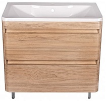 Style Line Тумба для умывальника напольная Атлантика 60, Люкс ясень перламутр, PLUS